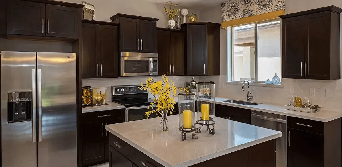 Cabinet painting results with freshly painted kitchen cabinets in Manchester, NH